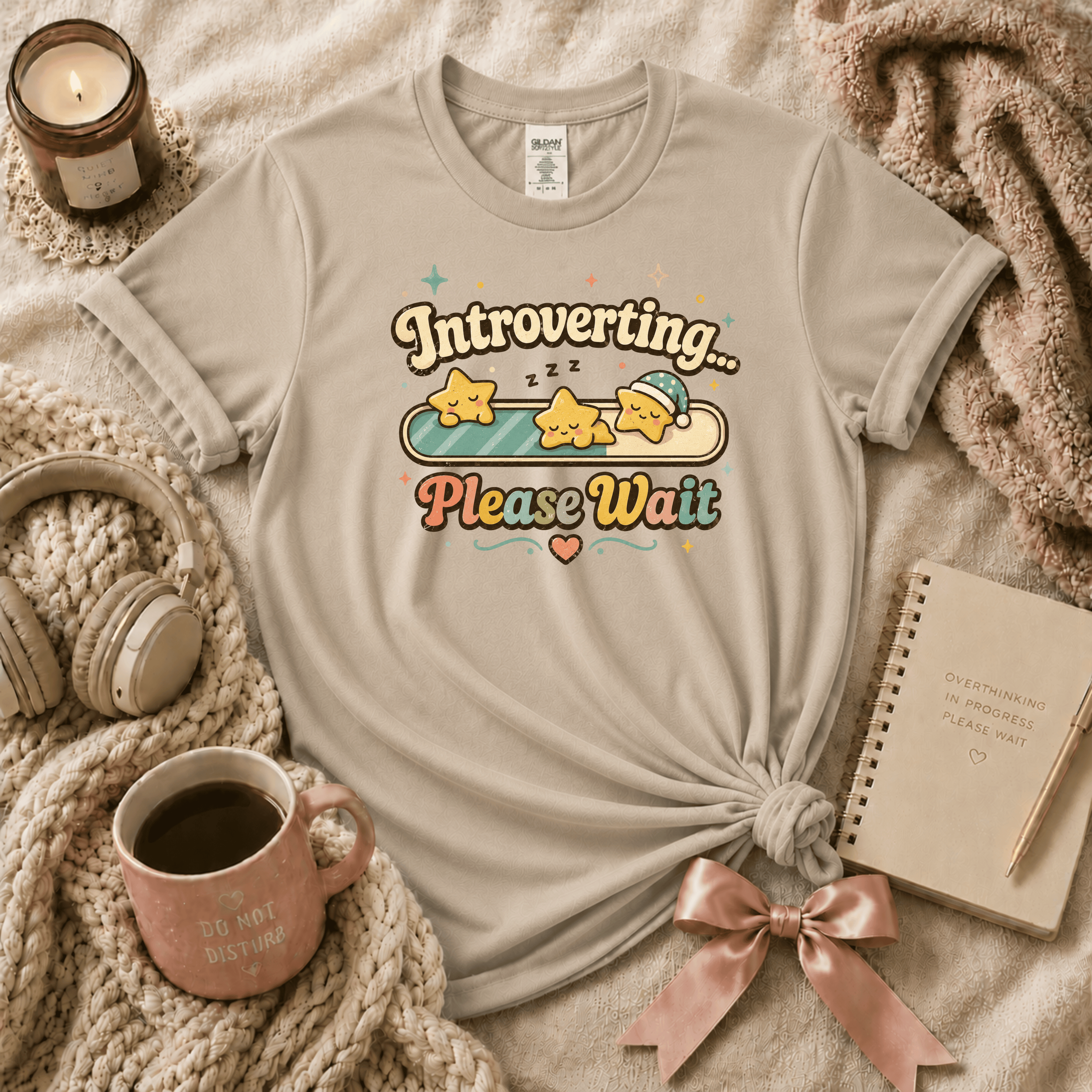 Introverting... | Funny Introvert Graphic T-Shirt