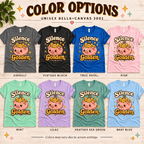 Silence Is Golden Premium T-Shirt color chart: Asphalt, Vintage Black, True Royal, Pink, Mint, Lilac, Heather Sea Green, Baby Blue