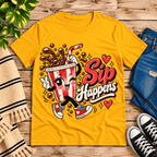 Sip Happens Premium T-Shirt in gold, flat lay