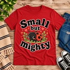 Small But Mighty Premium T-Shirt in red, flat lay