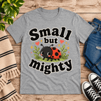 Small But Mighty Premium T-Shirt in athletic heather gray, flat lay