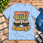 Small Roll Energy Premium T-Shirt in baby blue, flat lay