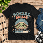 Social Skills Premium T-Shirt in vintage black, flat lay