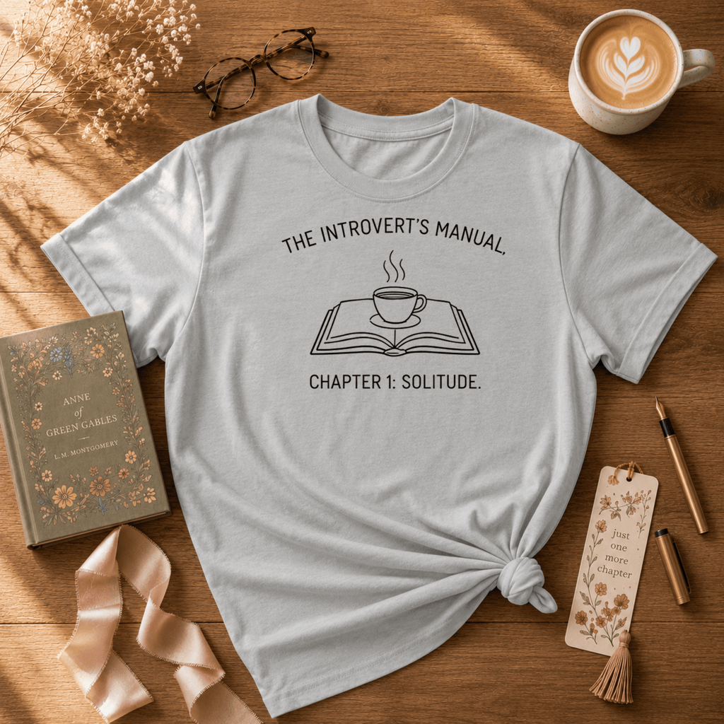 Introvert's Manual | Book Lover Graphic T-Shirt