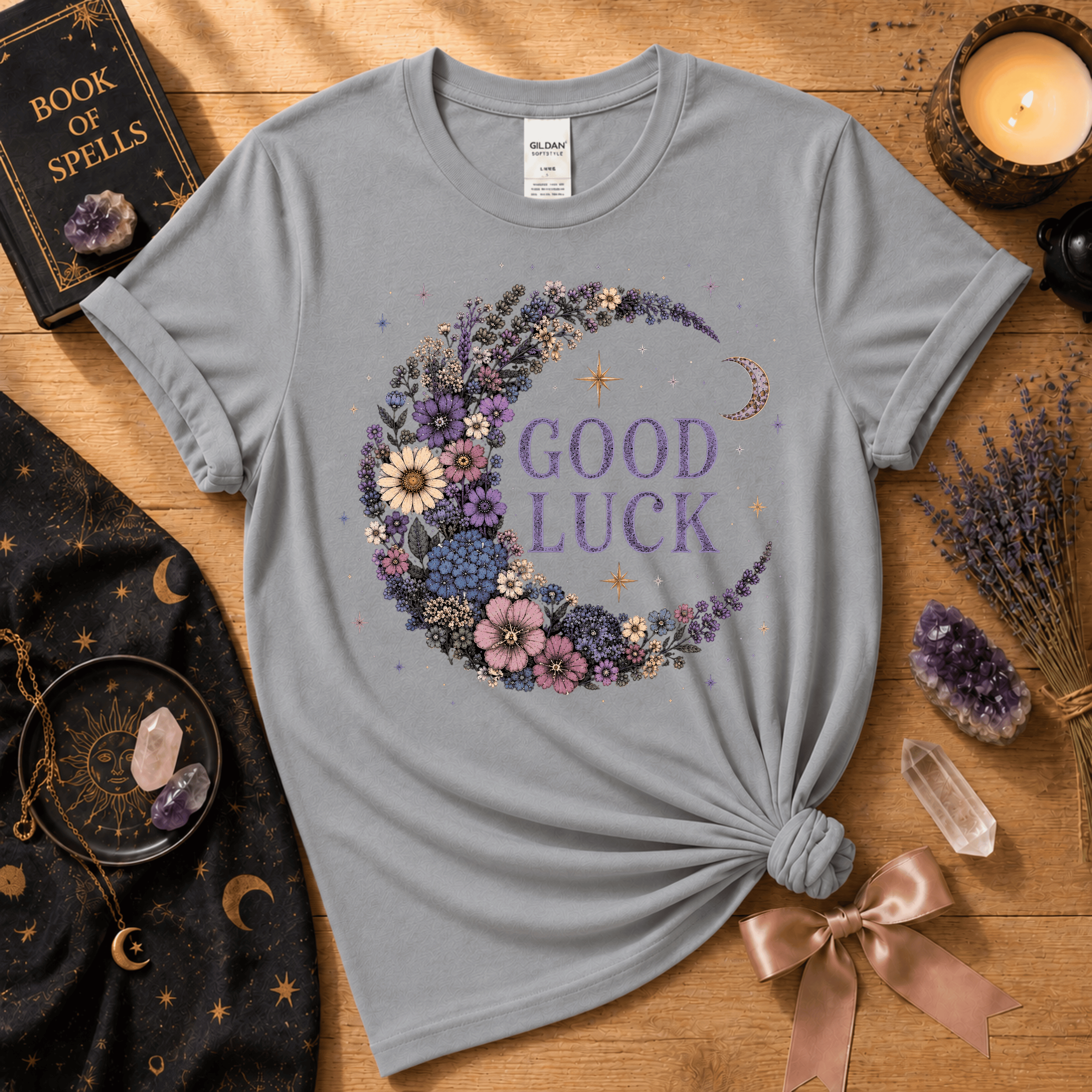 Good Luck Lavender | Celestial Graphic T-Shirt