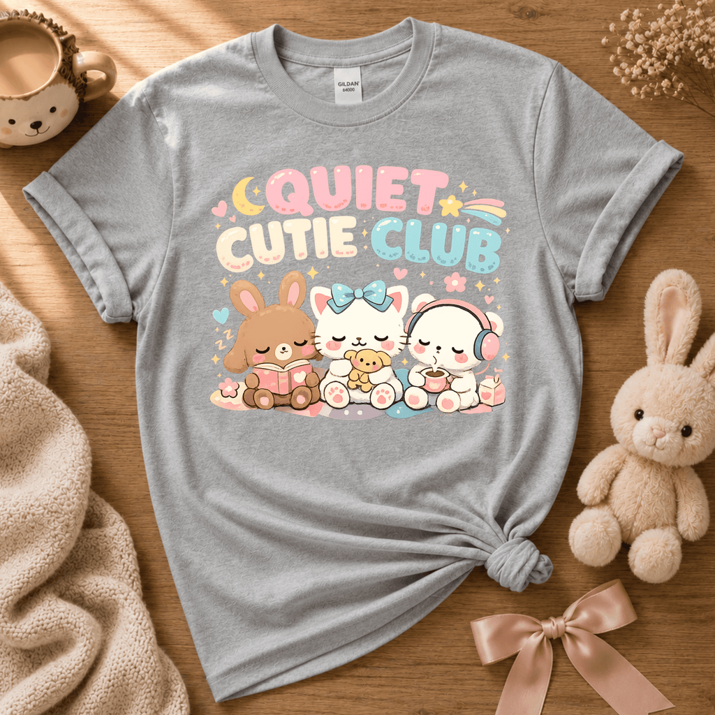 Quiet Cutie Club 2 | Cute Animal Graphic T-Shirt