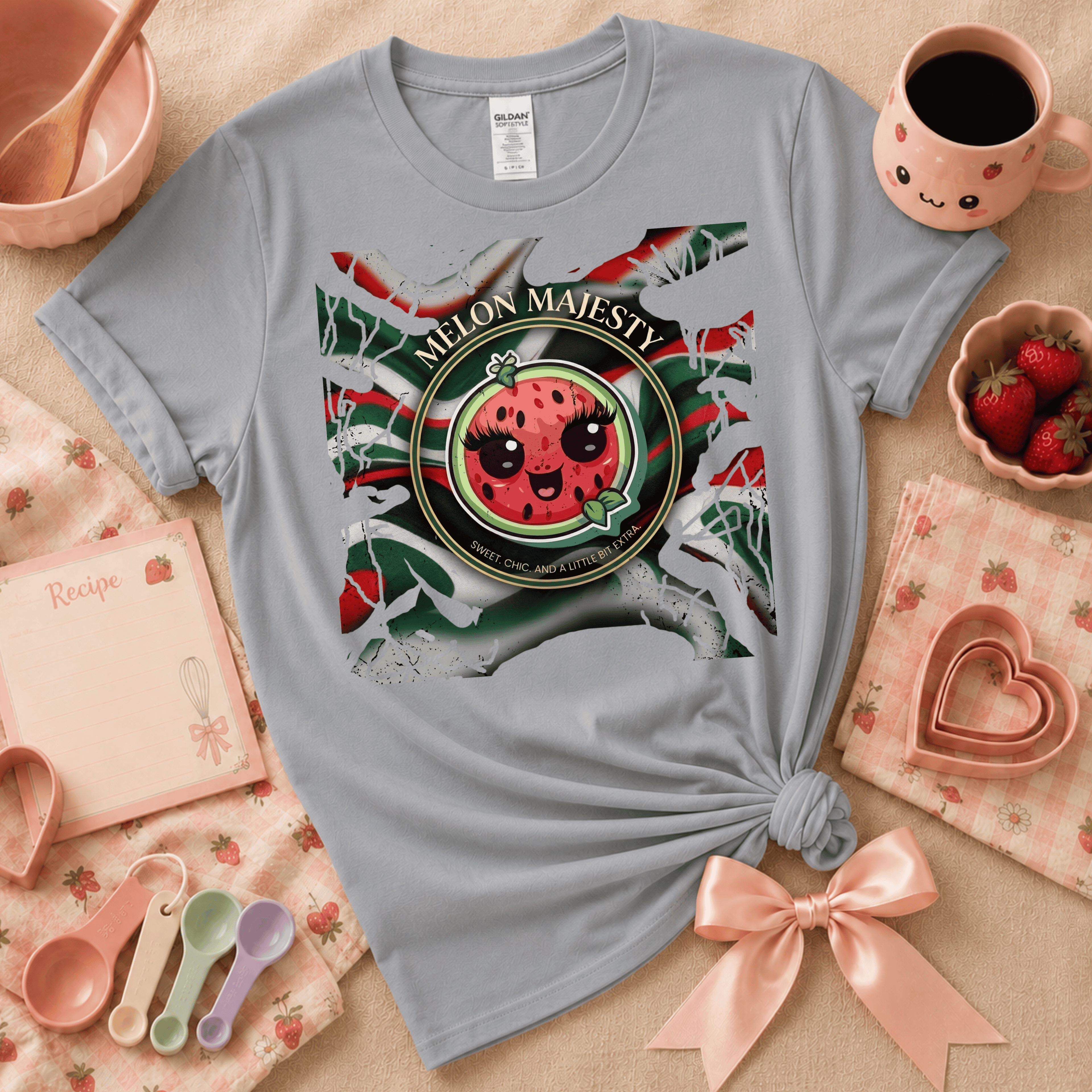 Melon Majesty | Cute Food Graphic T-Shirt