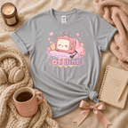 Offline introvert graphic t-shirt cozy flat lay in sport grey.