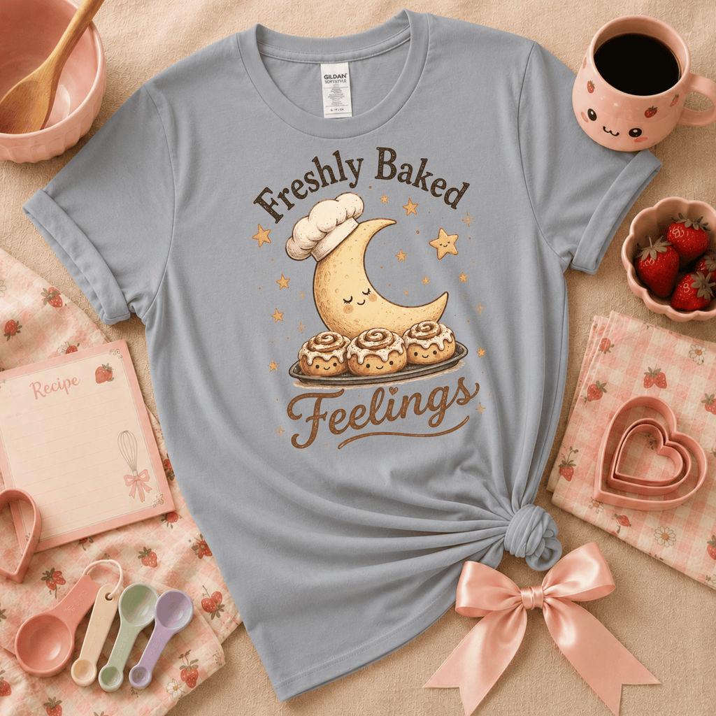 Freshly Baked Feelings | Cute Food Graphic T-Shirt