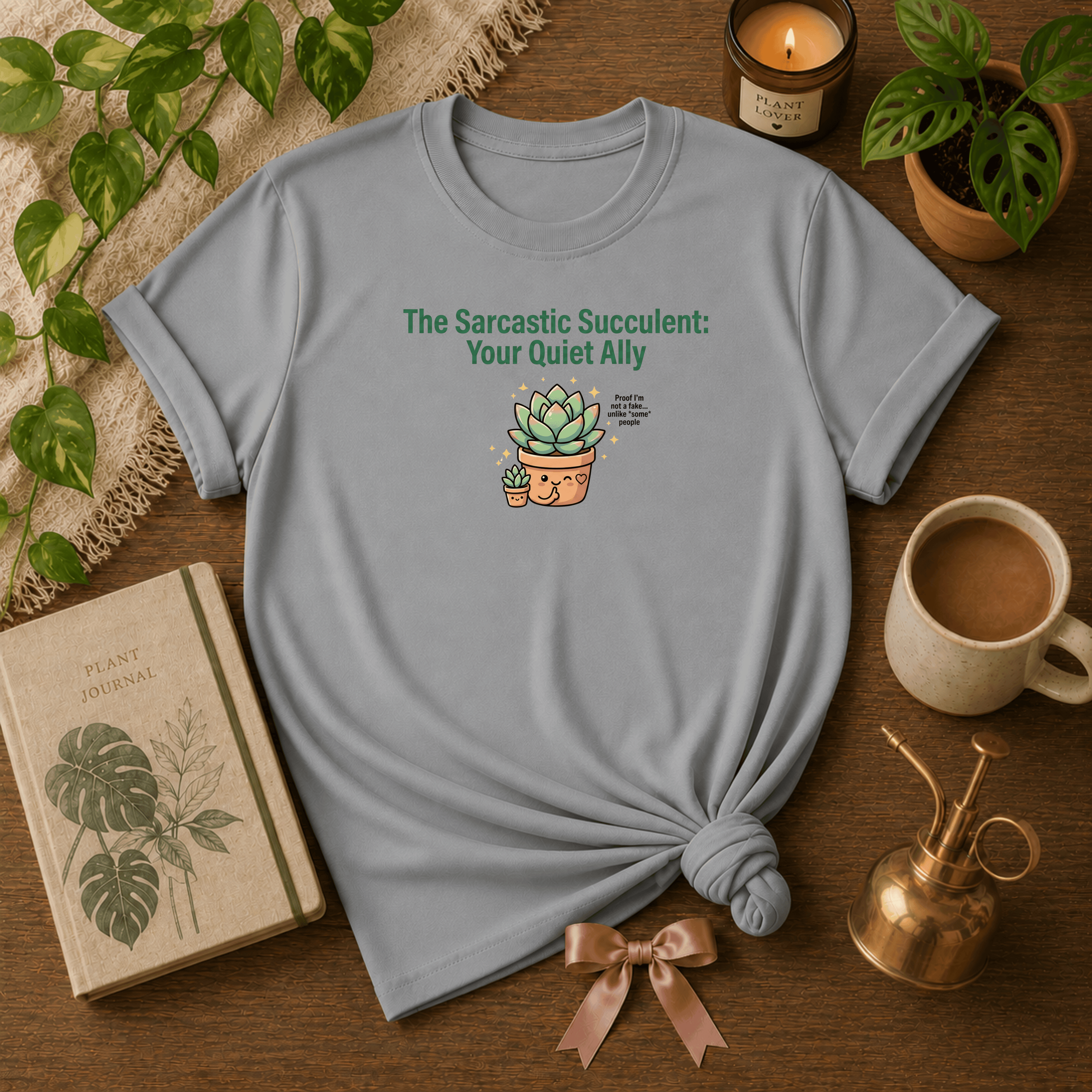 Sarcastic Succulent | Plant Lover Graphic T-Shirt