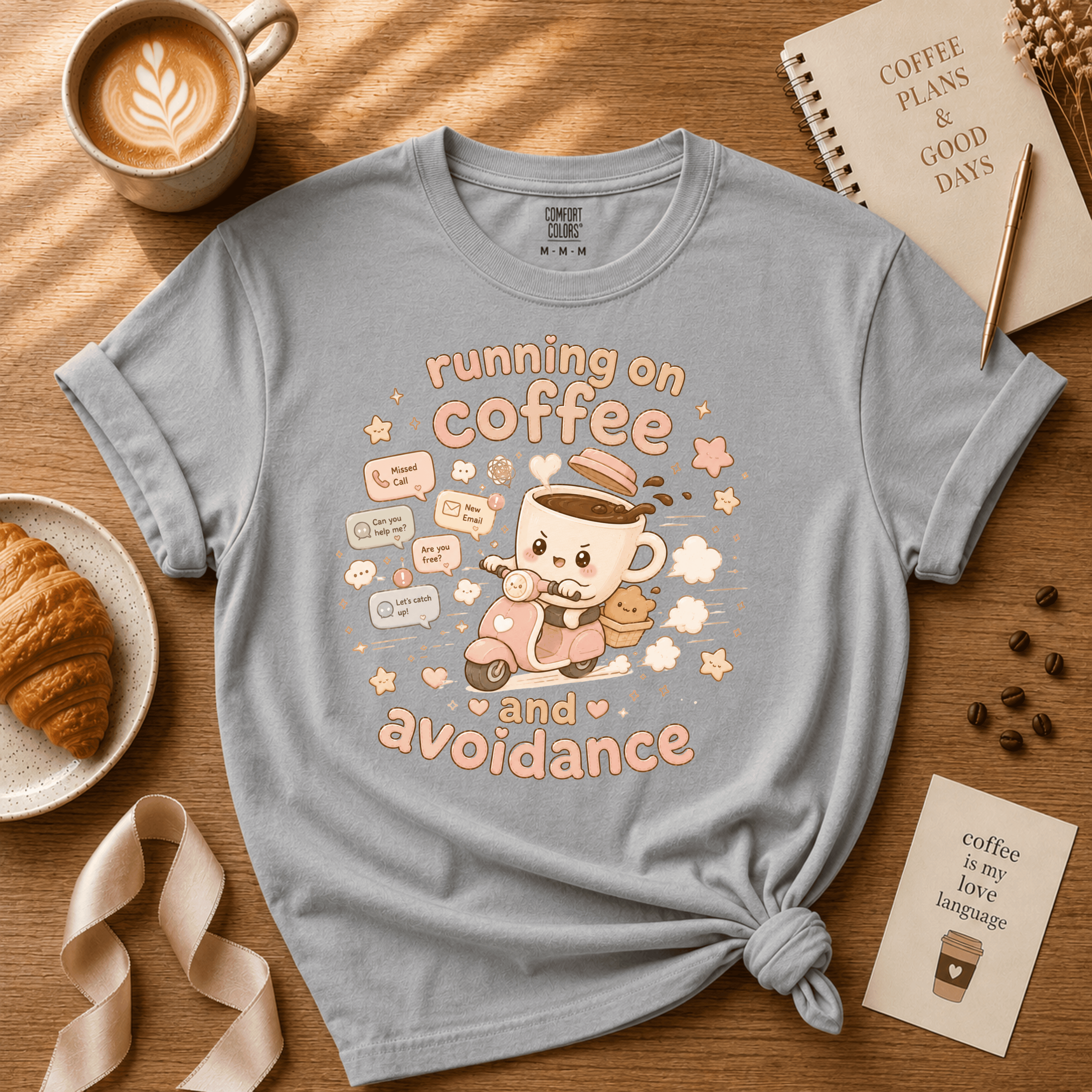 Coffee And Avoidance | Coffee Lover Graphic T-Shirt