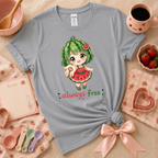 Always Free Watermelon Girl | Cute Food Graphic T-Shirt