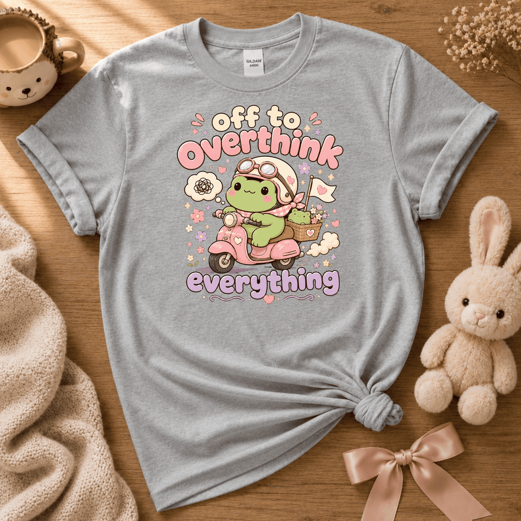 Overthink Frog | Cute Animal Graphic T-Shirt