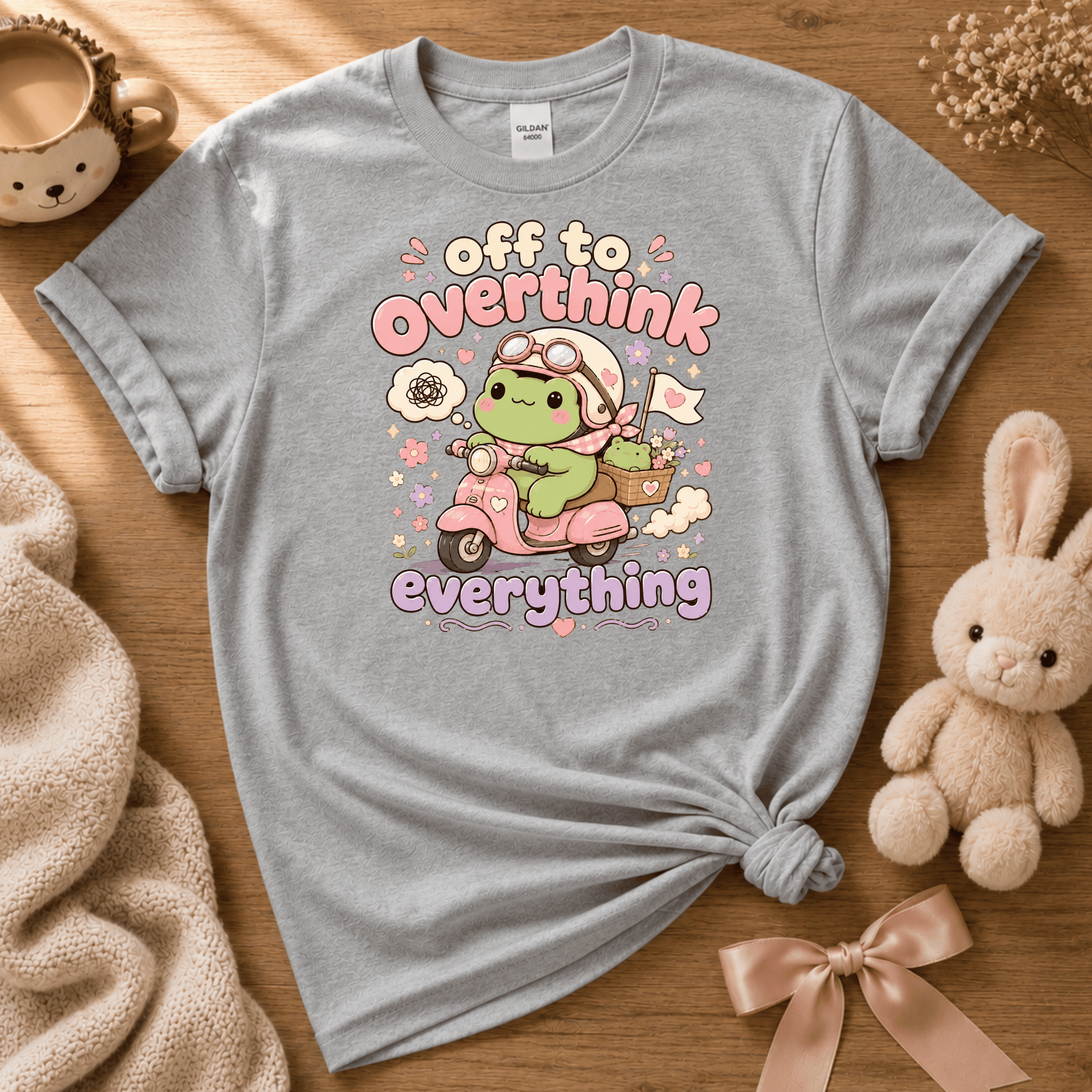 Overthink Frog | Cute Animal Graphic T-Shirt