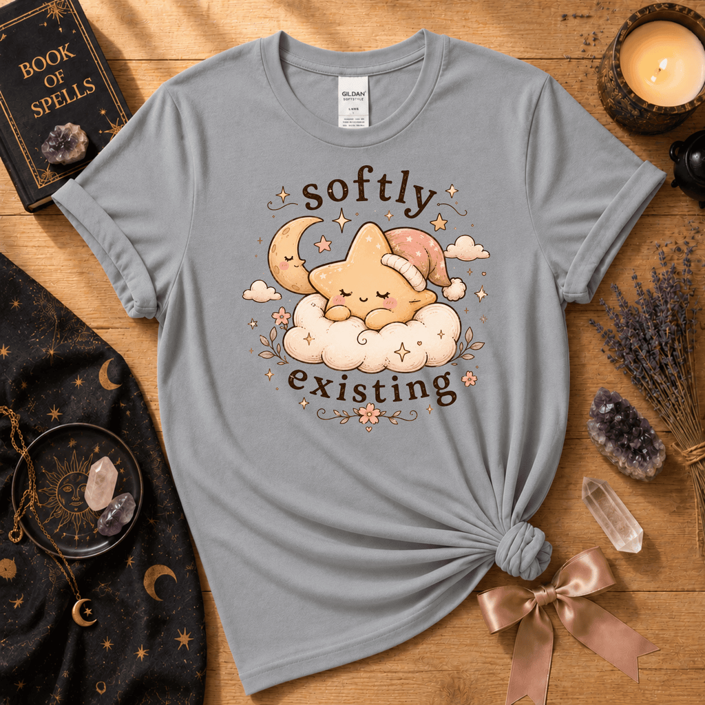 Star Softly Existing On Cloud | Celestial Graphic T-Shirt