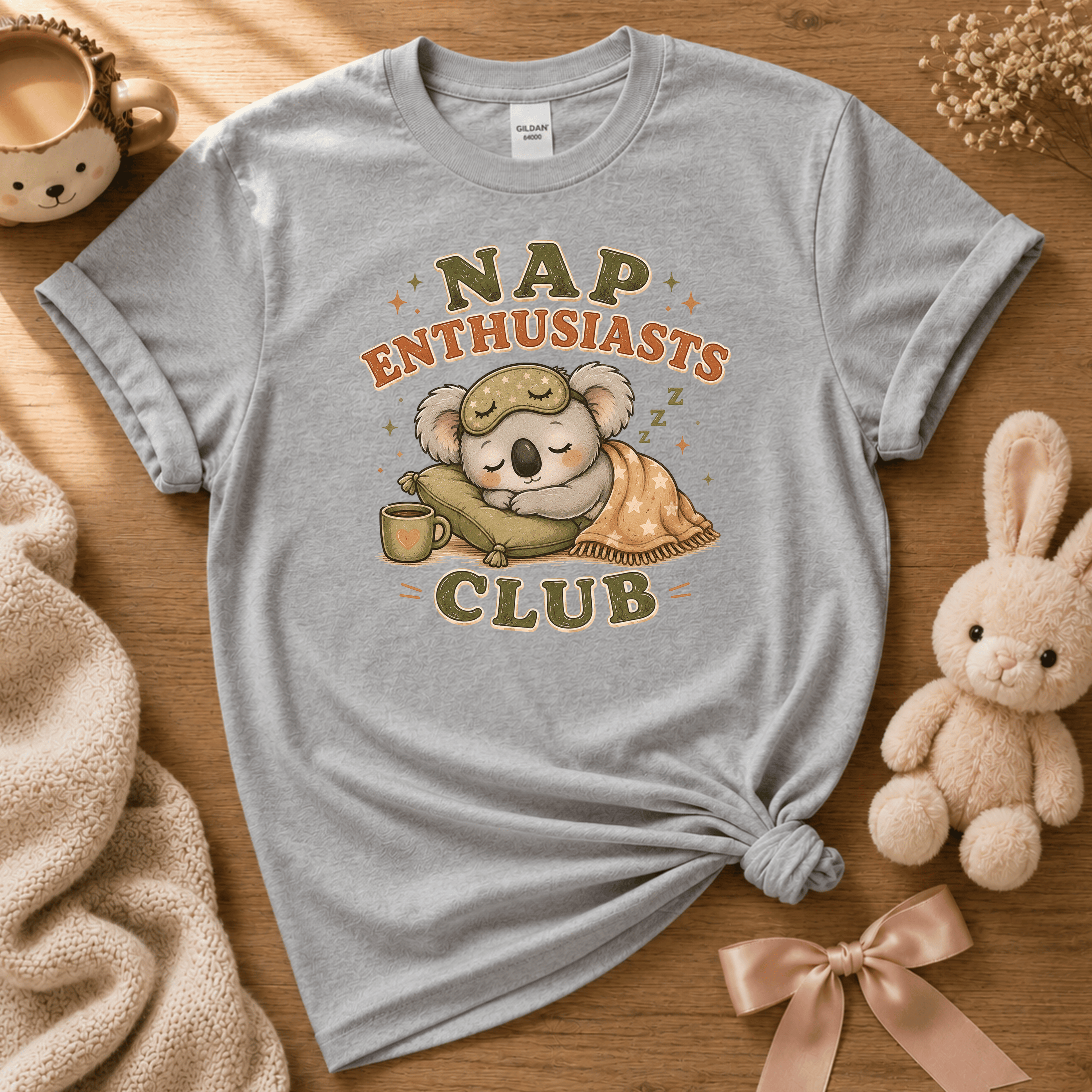 Nap Enthusiast | Cute Animal Graphic T-Shirt