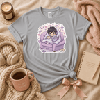 Happy Where I am introvert graphic t-shirt cozy flat lay in sport grey.