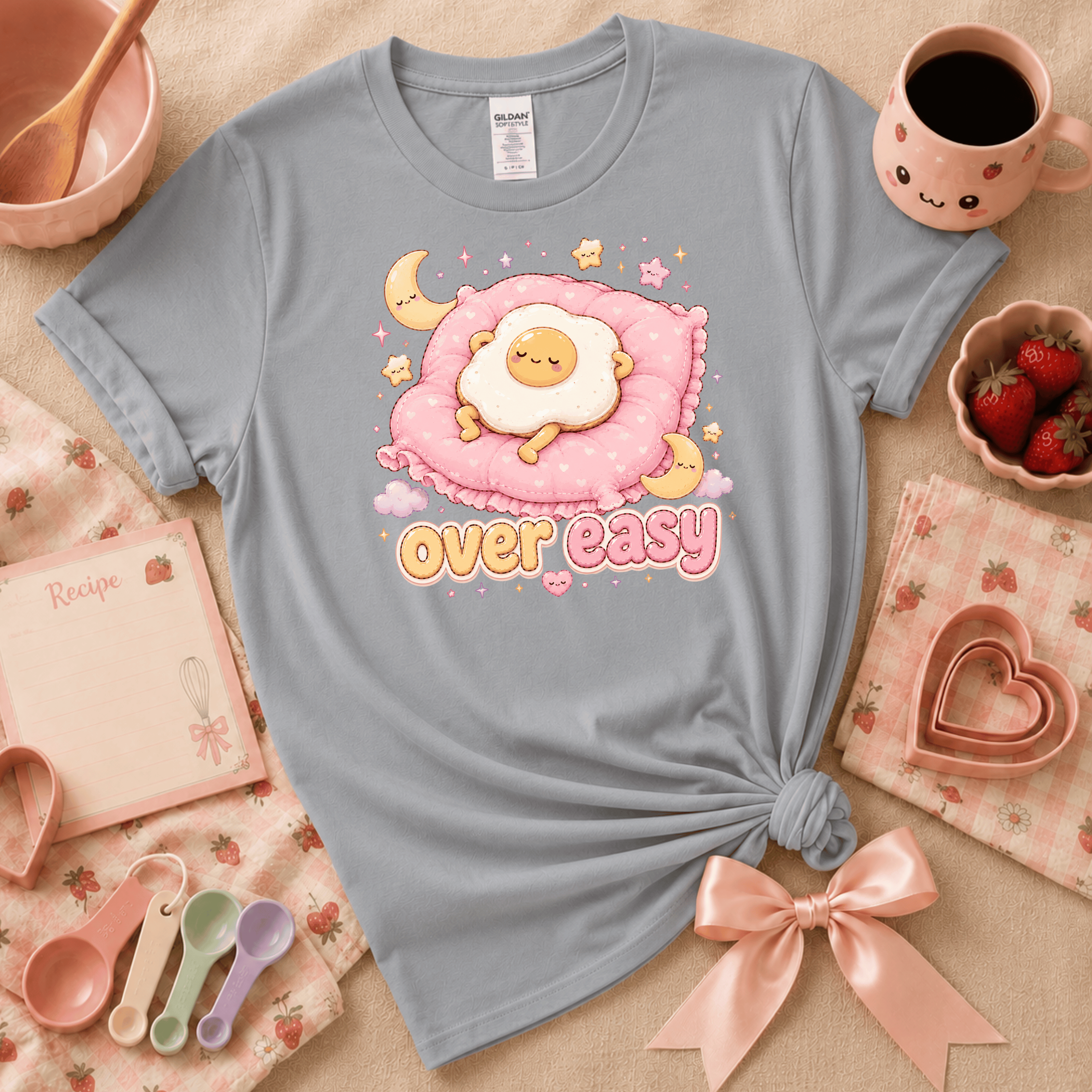 Over Easy | Cute Food Graphic T-Shirt