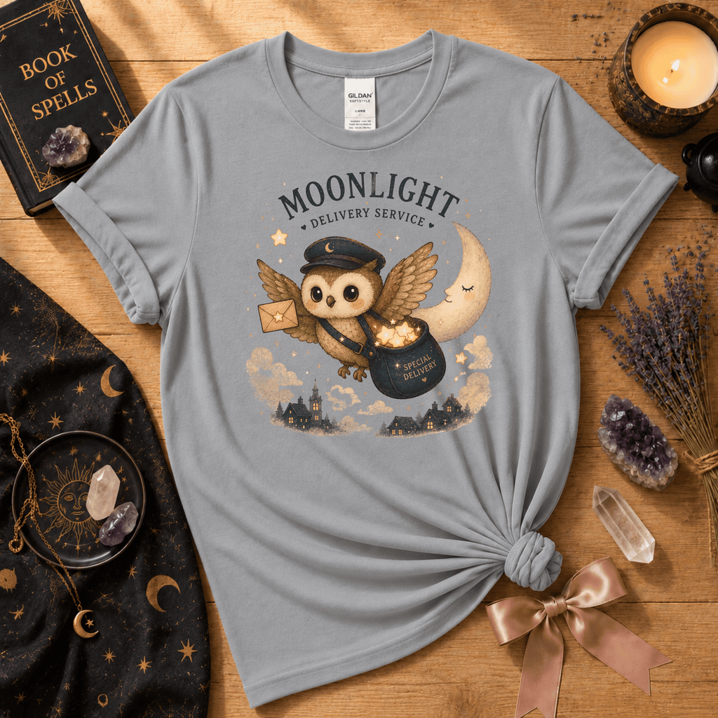 Moonlight Delivery | Celestial Graphic T-Shirt
