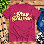 Stay Souper Premium T-Shirt in berry, flat lay