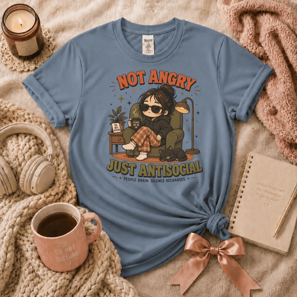 Just Antisocial | Funny Introvert Graphic T-Shirt