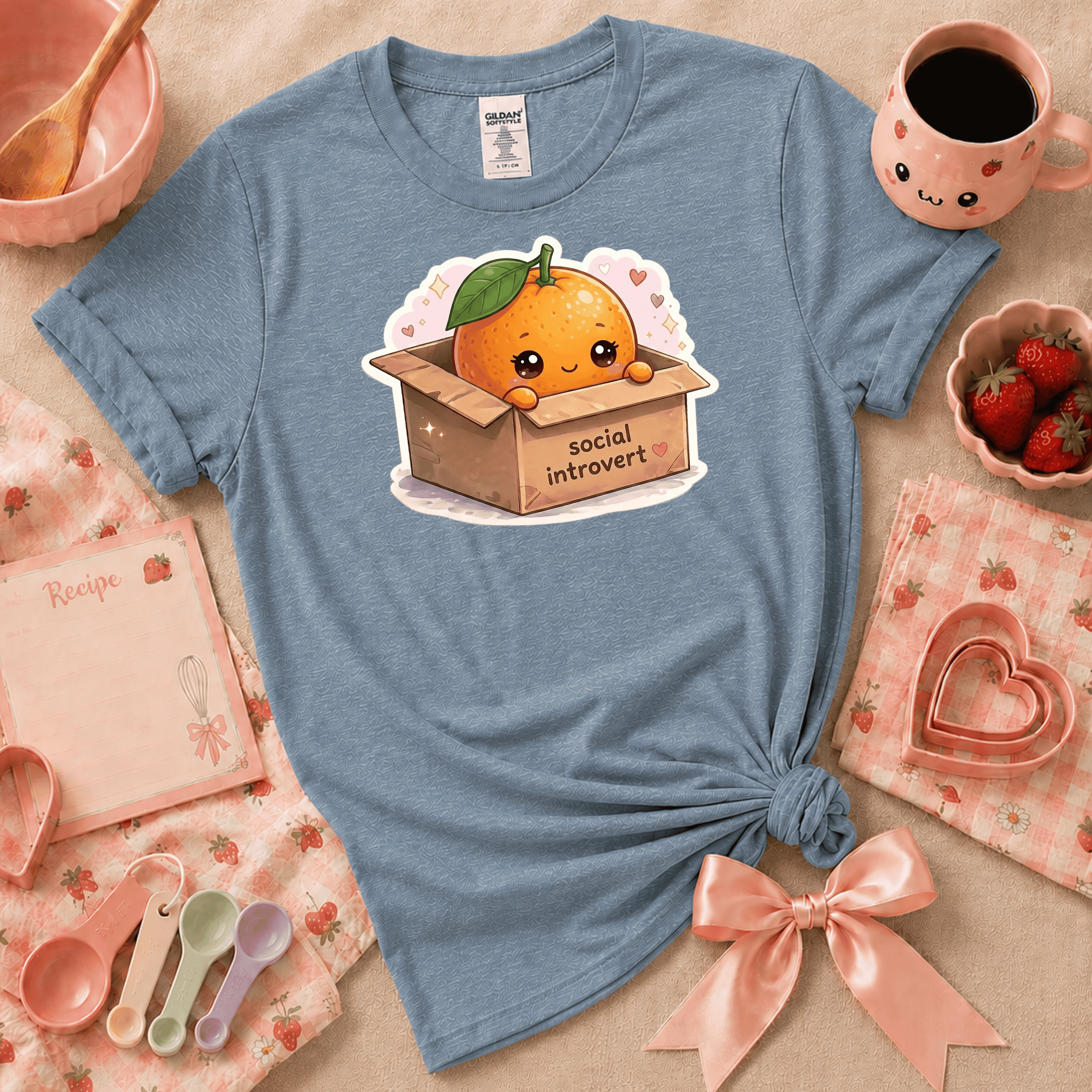 Orange Box | Funny Introvert Graphic T-Shirt