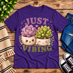 Succulent Vibing Premium T-Shirt in team purple, flat lay