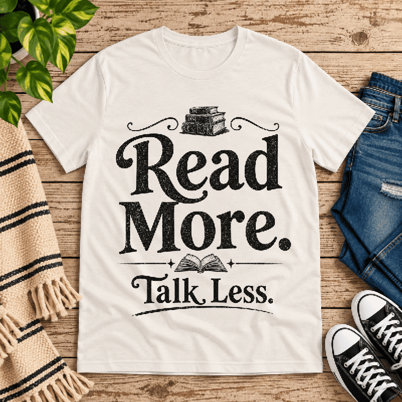 Talk Less Premium T-Shirt in vintage white, flat lay