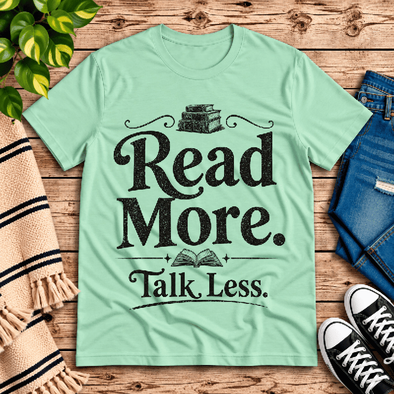 Talk Less Premium T-Shirt in mint, flat lay