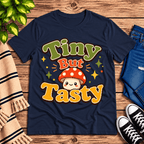 Tiny But Tasty Premium T-Shirt in navy, flat lay