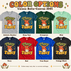 Tiny But Tasty Premium T-Shirt color chart: Athletic Heather, Deep Teal, Evergreen, Mint, Navy, Red, True Royal, Vintage Black