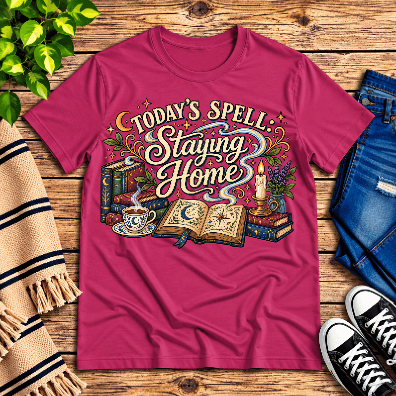 Today's Spell Premium T-Shirt in berry, flat lay