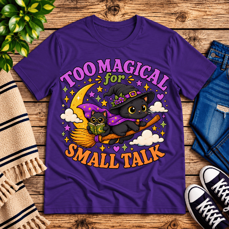 Too Magical Premium T-Shirt in team purple, flat lay