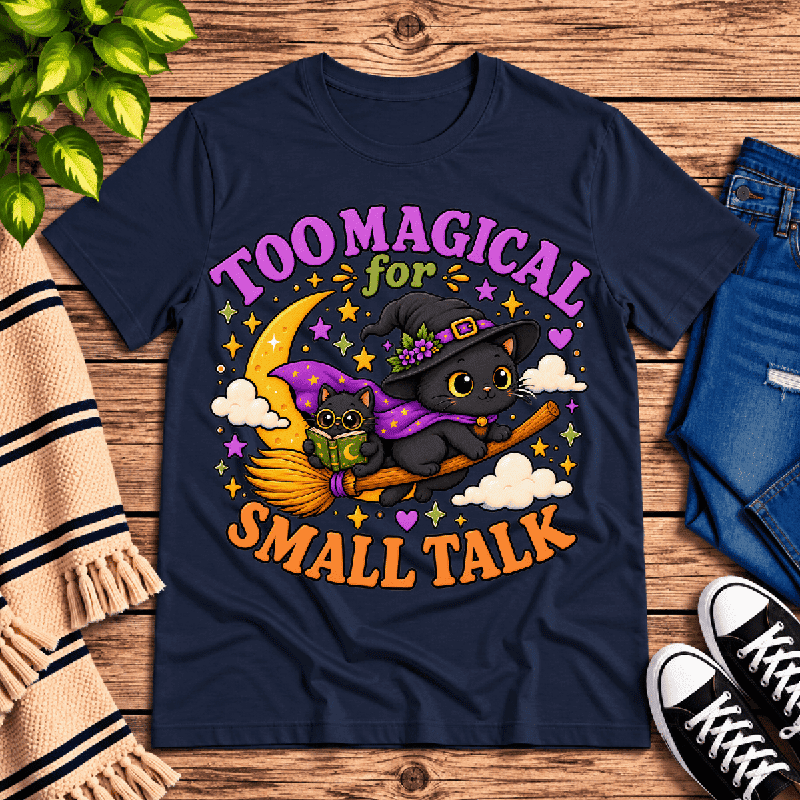 Too Magical Premium T-Shirt in navy, flat lay