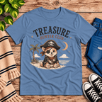 Treasure Hunter Club Premium T-Shirt in steel blue, flat lay