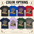 Voodoo & Hoodoo Premium T-Shirt color chart: Vintage Black, True Royal, Team Purple, Red, Navy, Lilac, Evergreen, Deep Heather