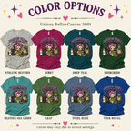 Voodoo Vibes Premium T-Shirt color chart: Athletic Heather, Berry, Deep Teal, Evergreen, Heather Sea Green, Leaf, Steel Blue, True Royal