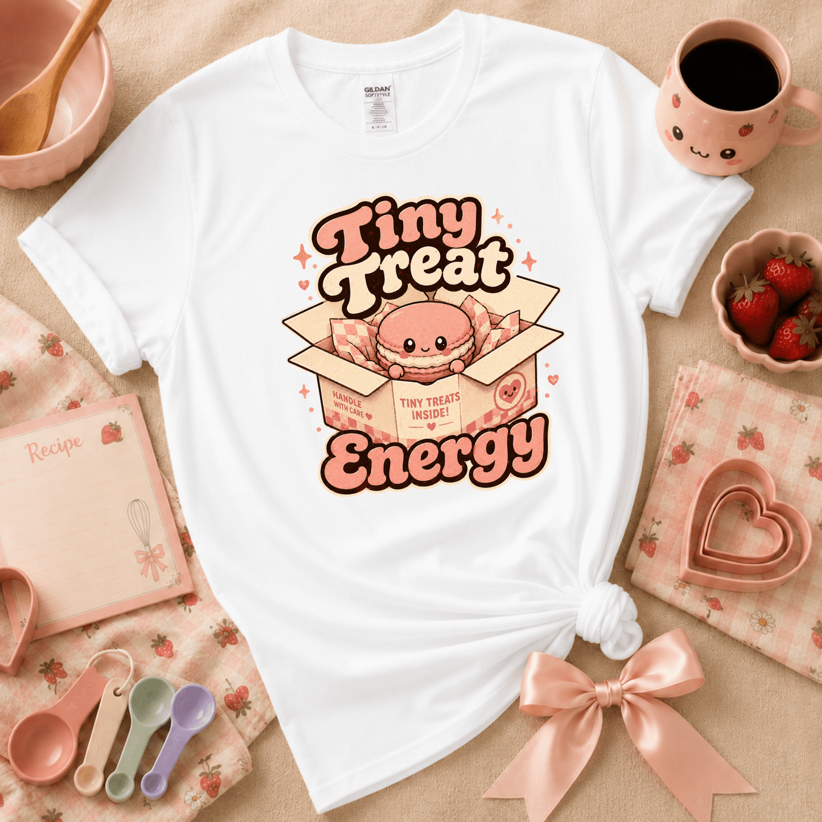 Tiny Treat Energy | Cute Food Graphic T-Shirt