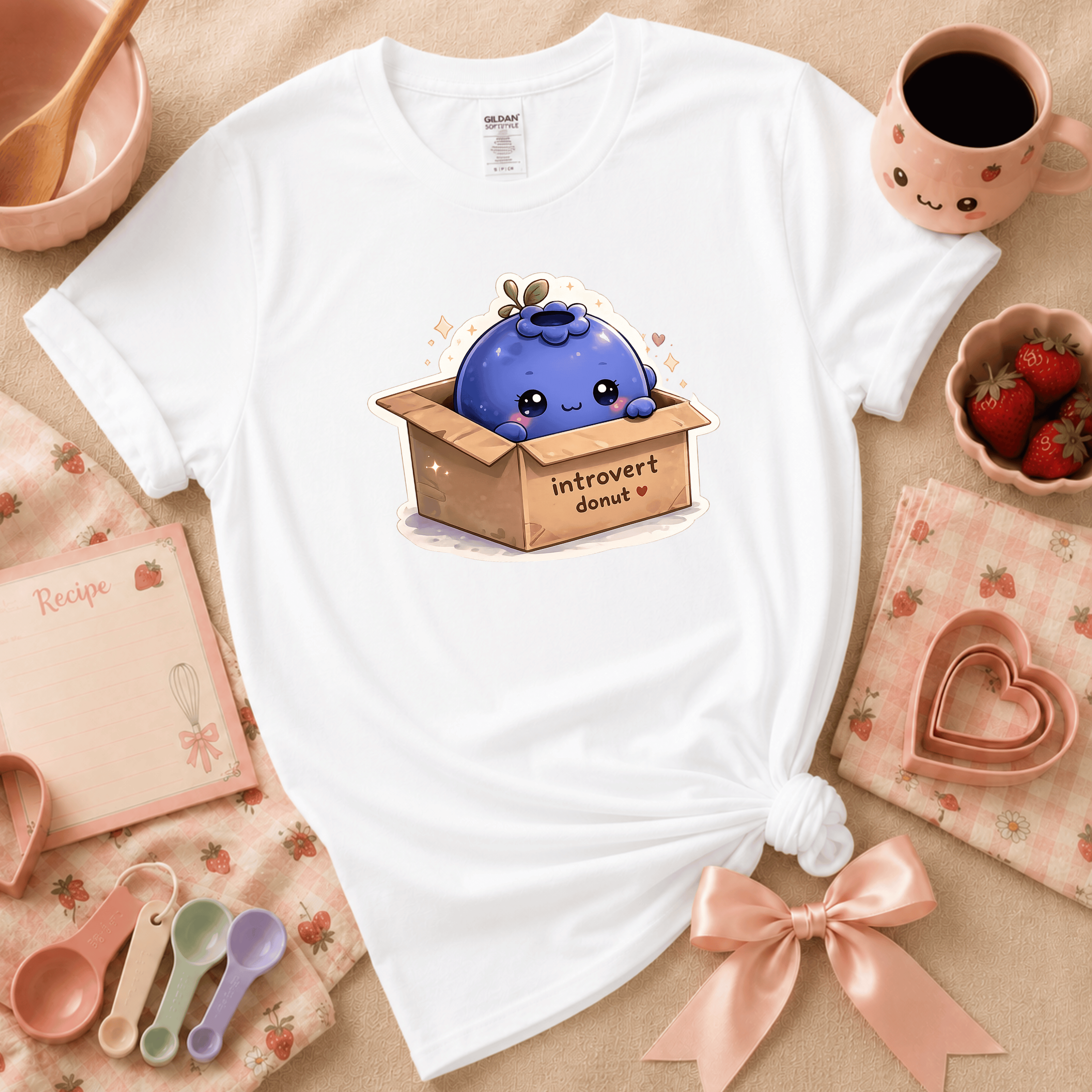 Blueberry Box | Cute Food Graphic T-Shirt