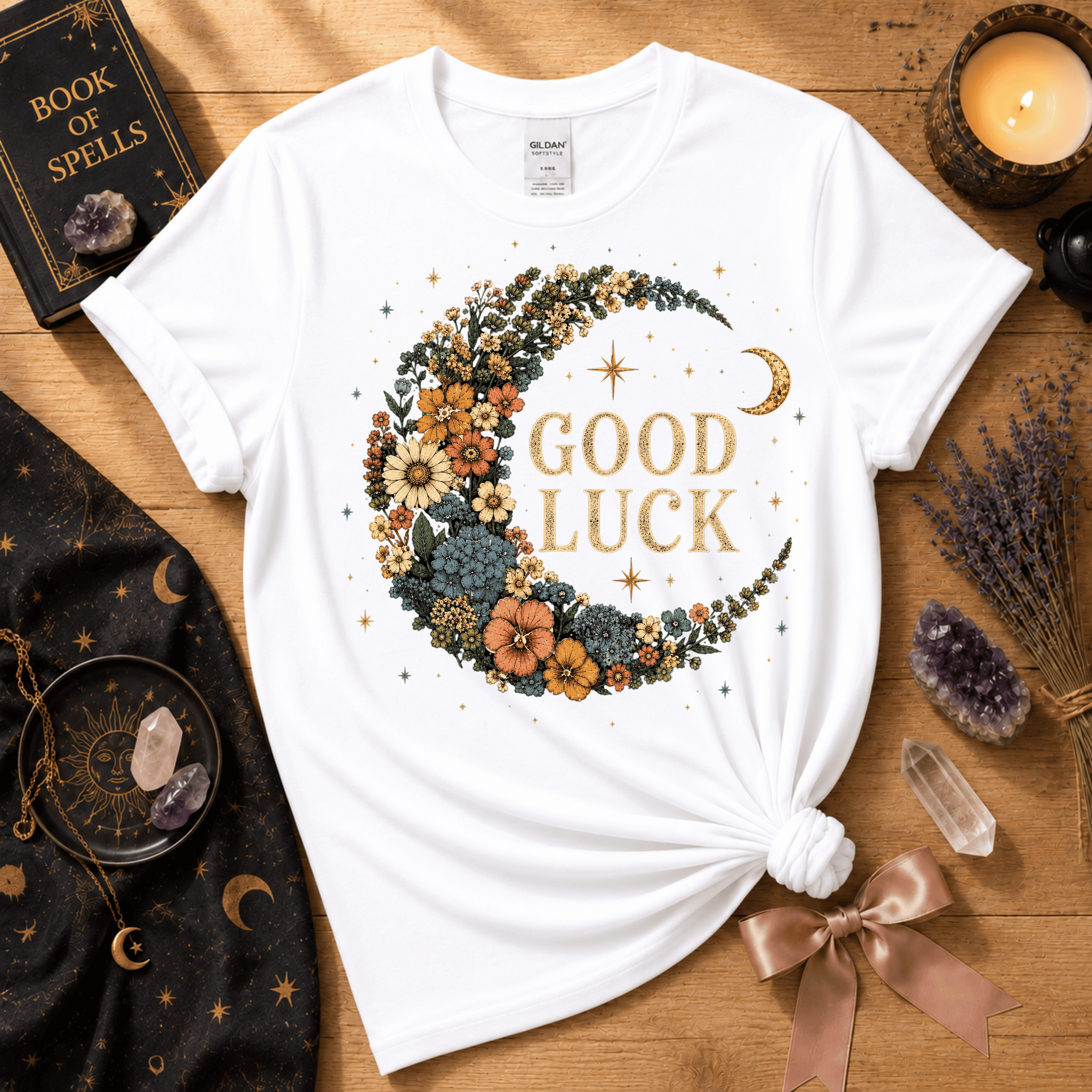 Good Luck Gold | Celestial Graphic T-Shirt