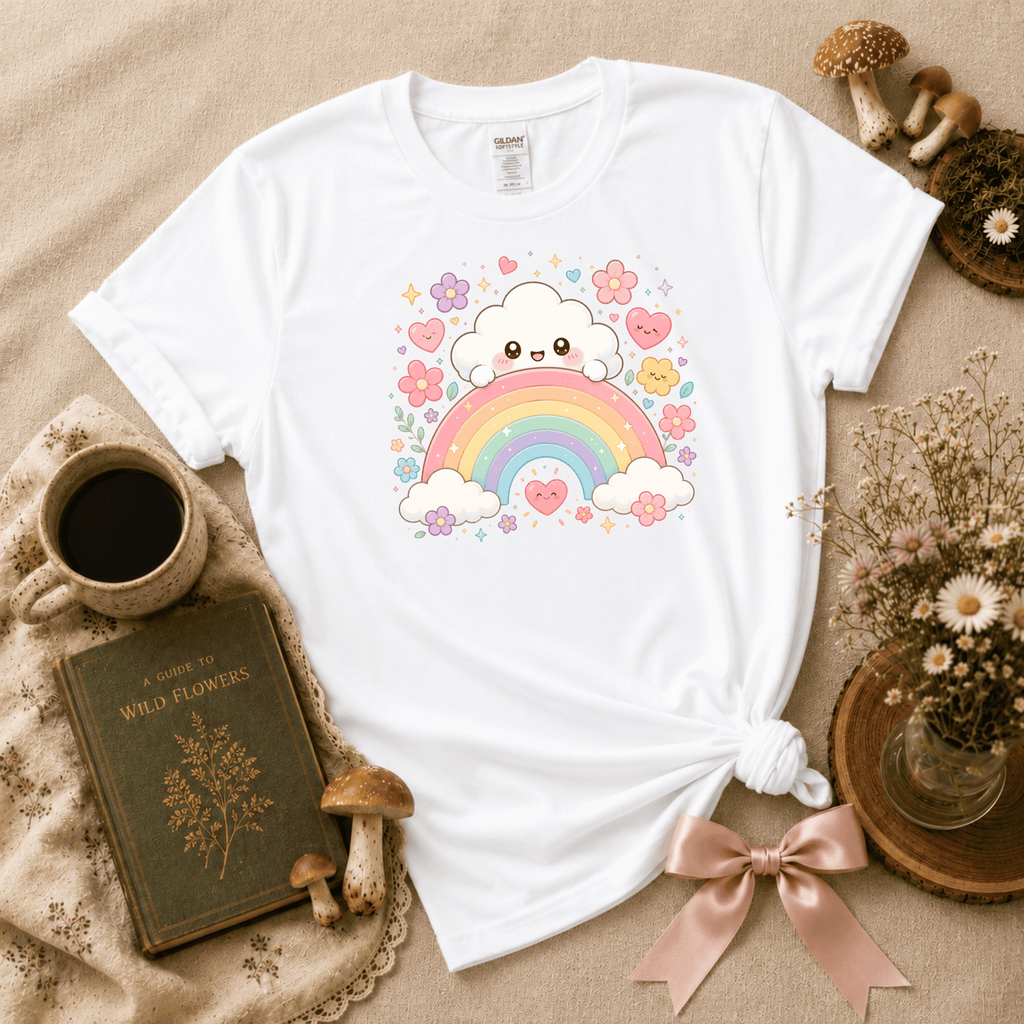 Cloud And Rainbow | Cottagecore Graphic T-Shirt