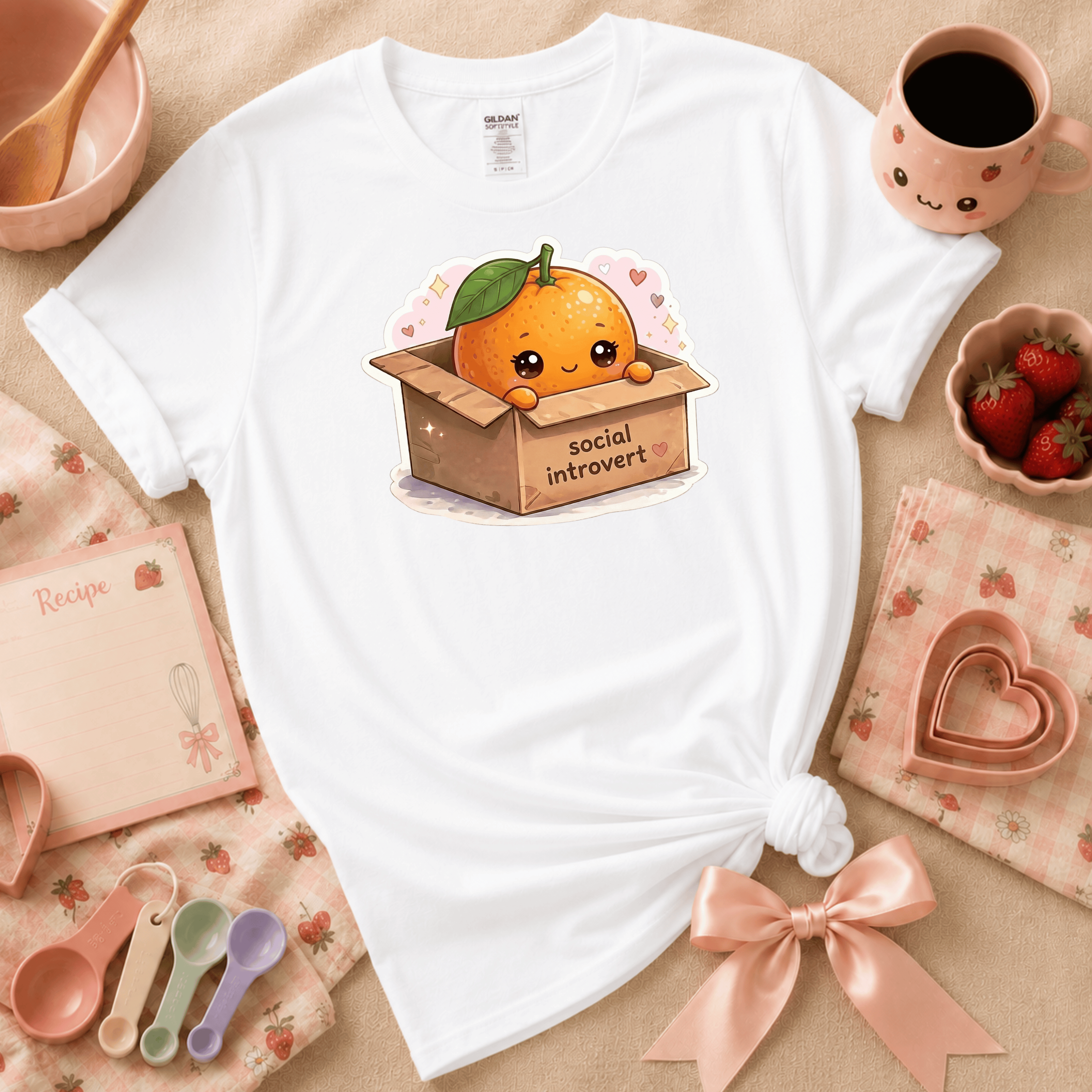 Orange Box | Funny Introvert Graphic T-Shirt