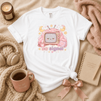 No Signal introvert graphic t-shirt cozy flat lay in white.