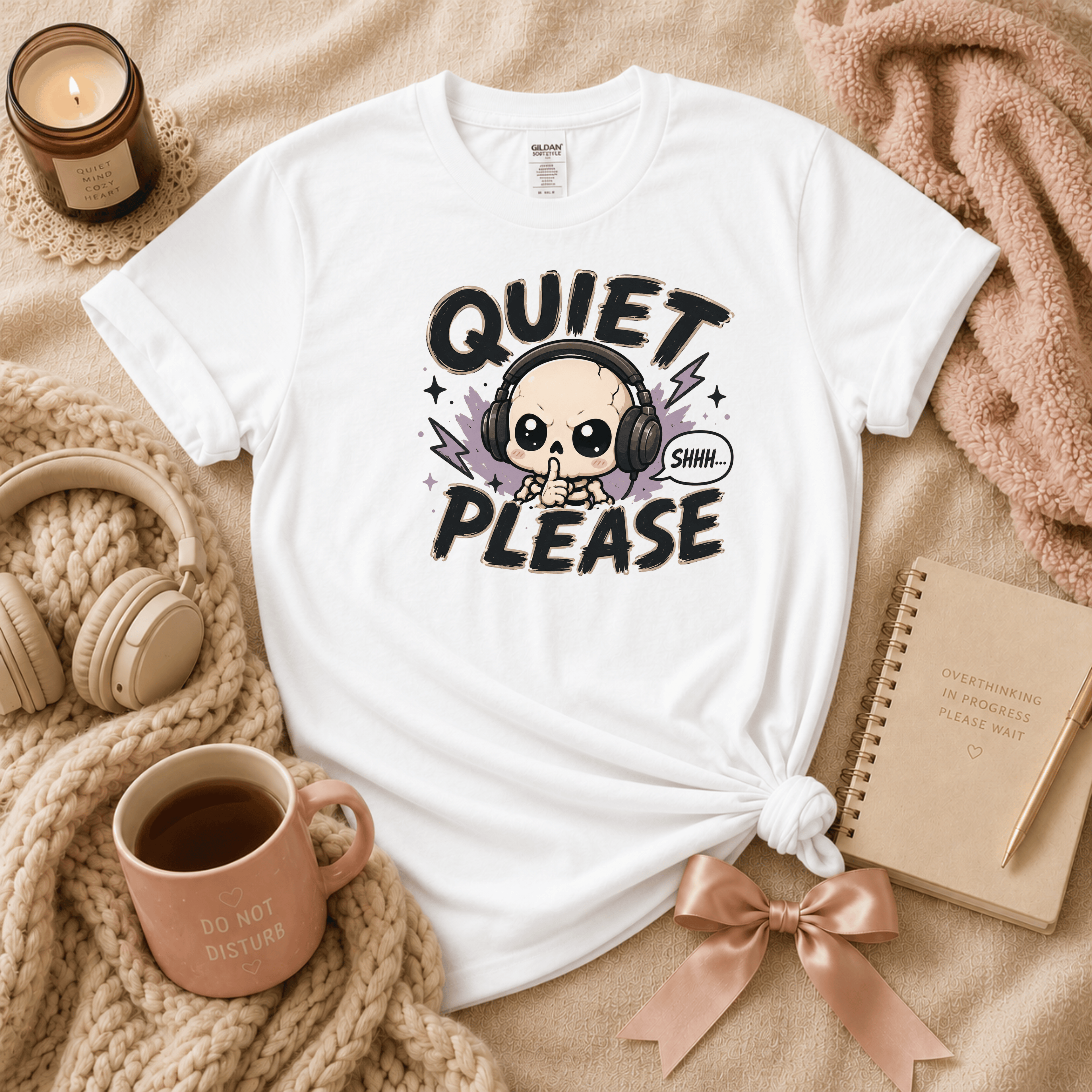 Quiet Please | Funny Introvert Graphic T-Shirt