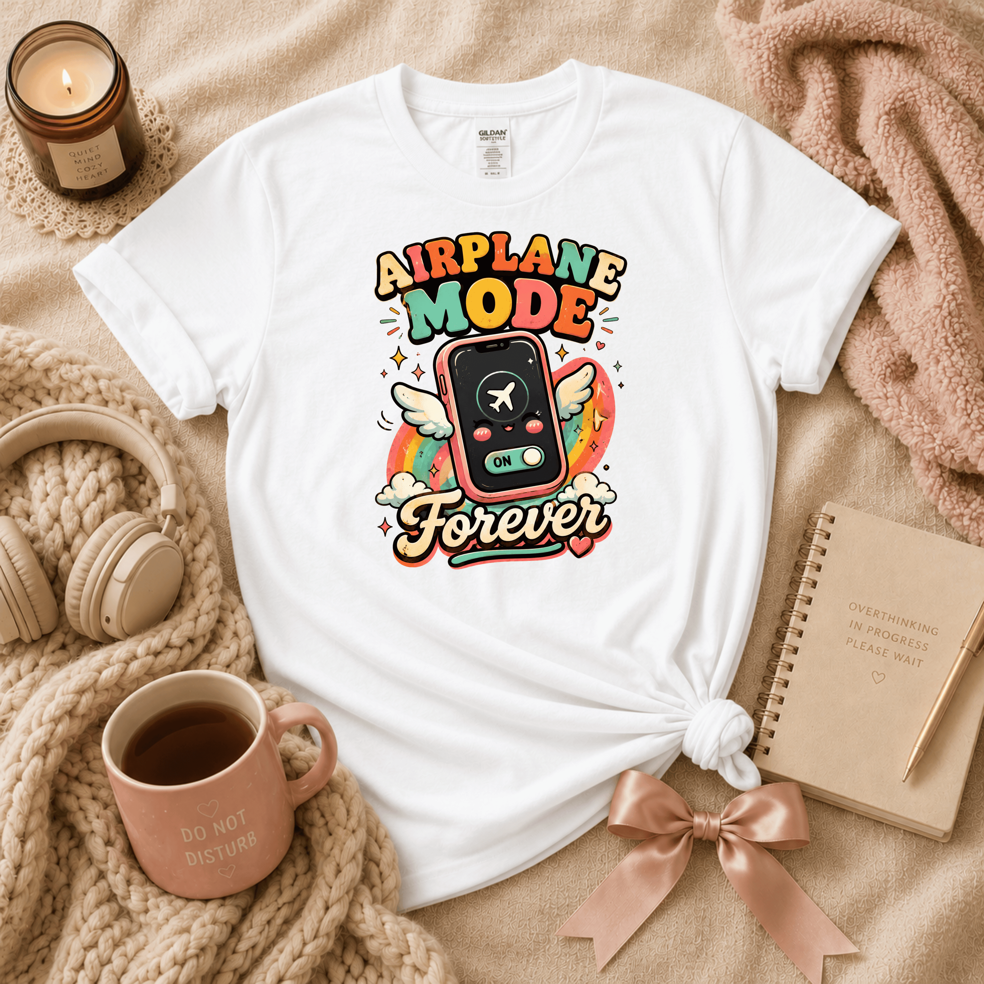 Airplane Mode Forever | Funny Introvert Graphic T-Shirt