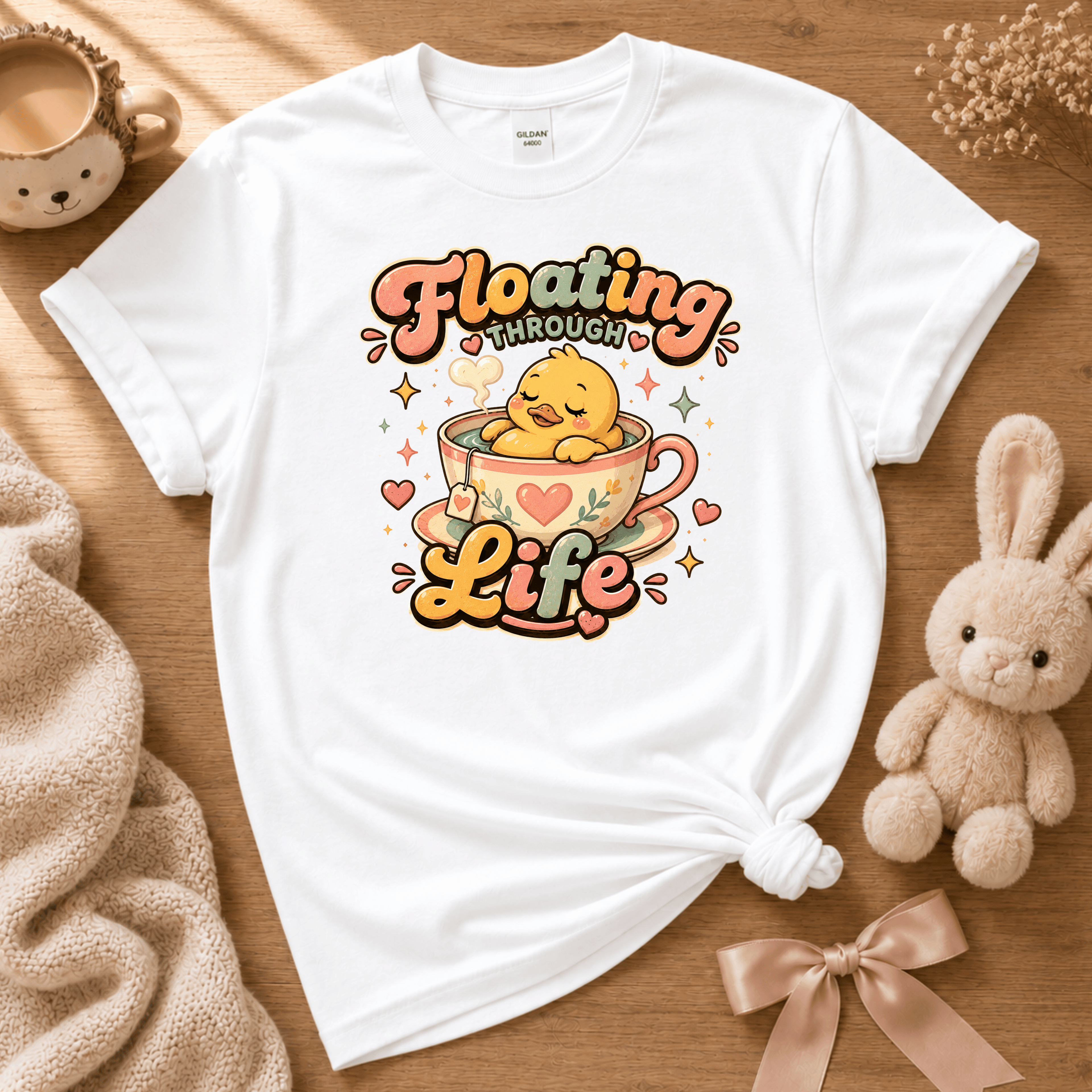 Floating Through Life | Cute Animal Graphic T-Shirt