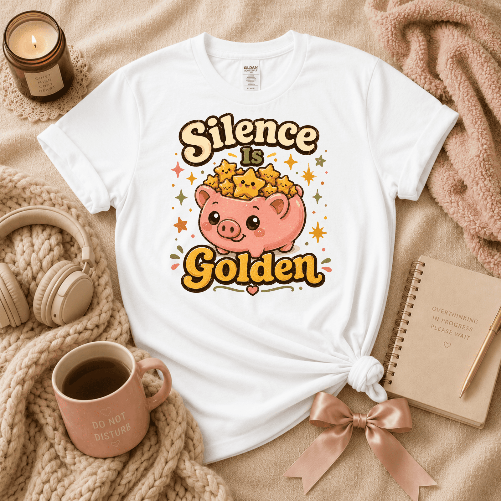 Silence Is Golden | Funny Introvert Graphic T-Shirt