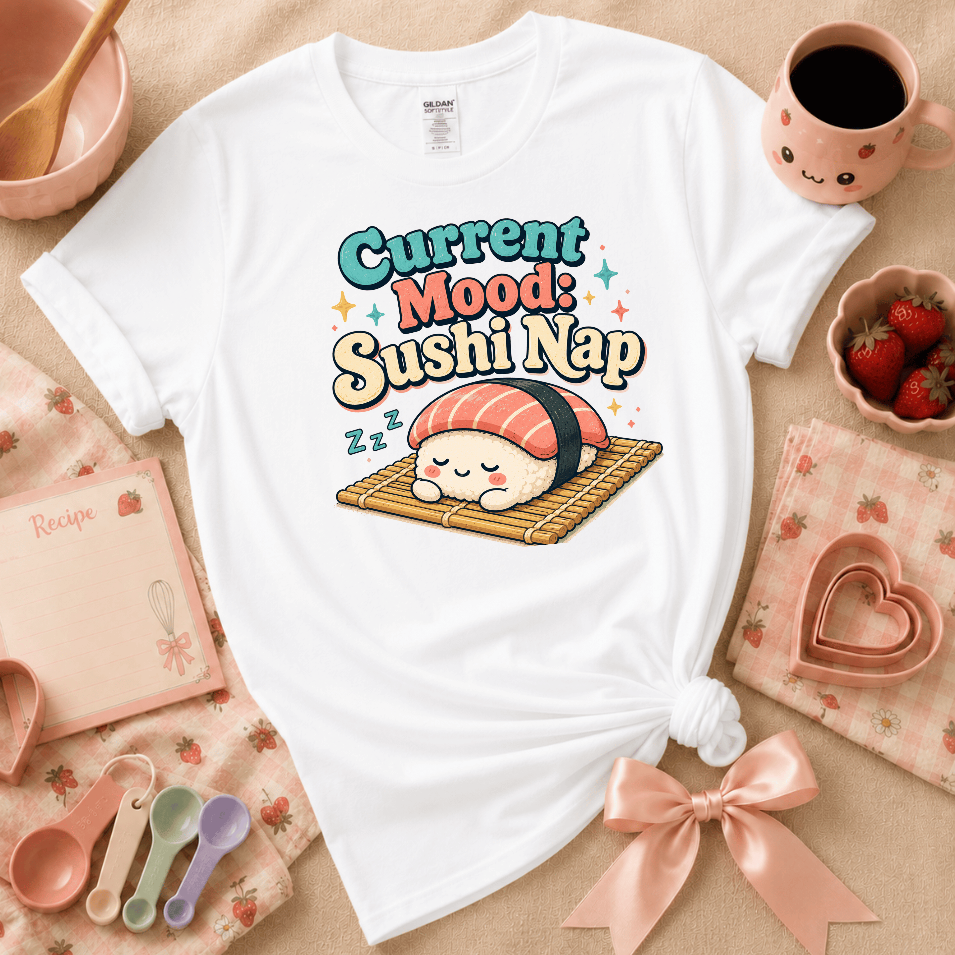 Current Mood | Cute Food Graphic T-Shirt
