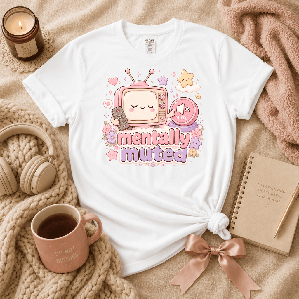 Mentally Muted | Funny Introvert Graphic T-Shirt