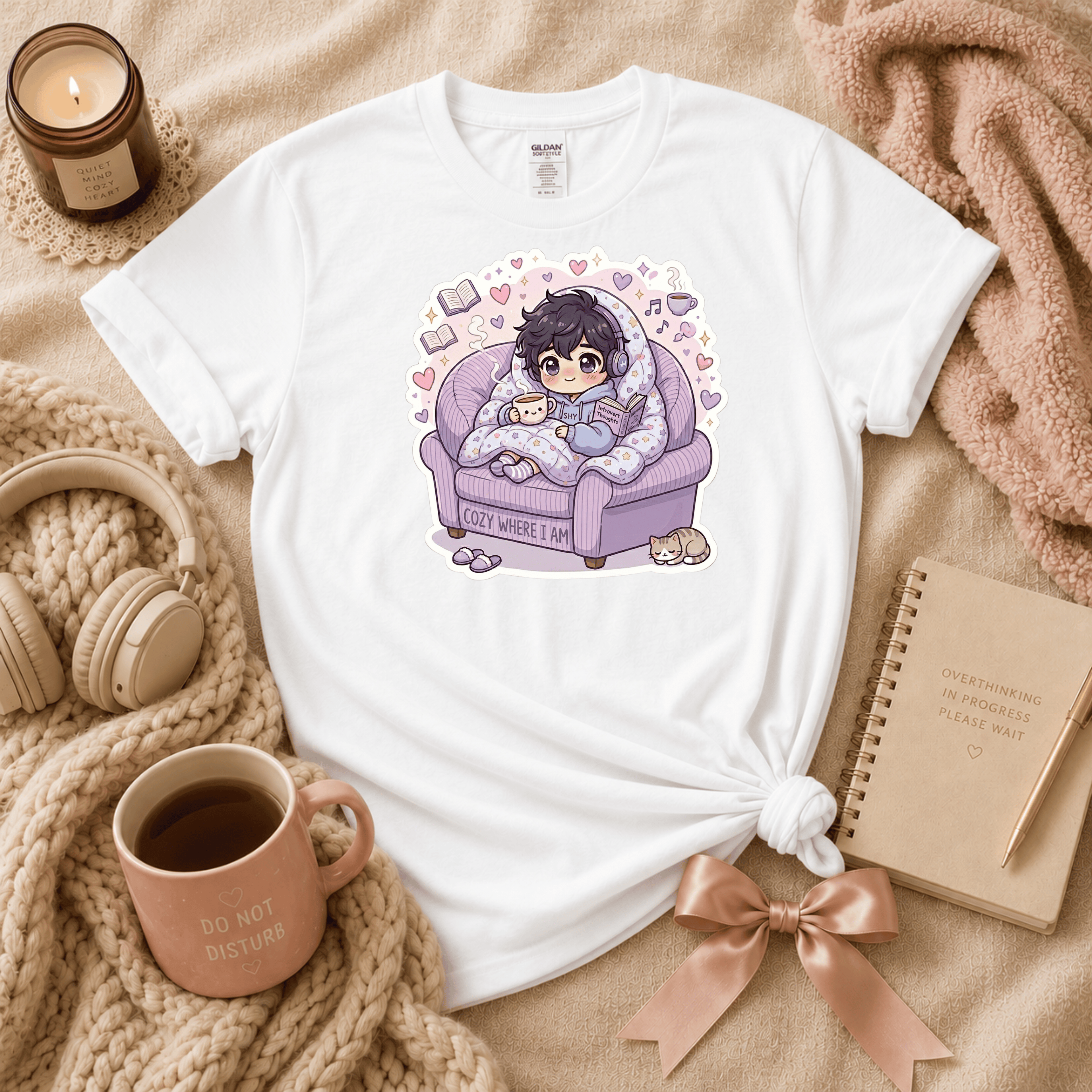 Happy Where I Am | Funny Introvert Graphic T-Shirt